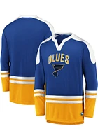 St Louis Blues Blue Iconic Slapshot Long Sleeve Fashion T Shirt