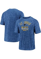 St Louis Blues Navy Blue Iconic Striated Poly Arch Over Short Sleeve T Shirt