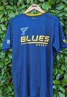 St Louis Blues Navy Blue Locker Room Tech Short Sleeve T Shirt
