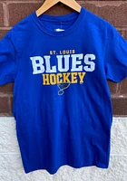 St Louis Blues Blue Iconic Cotton Double Stack Short Sleeve T Shirt