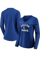 Dallas Mavericks Womens Blue Overtime LS Tee
