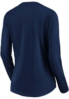 Dallas Mavericks Womens Navy Blue Primary V LS Tee
