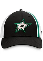 Dallas Stars Mens Black Prep Squad Structured Flex Hat