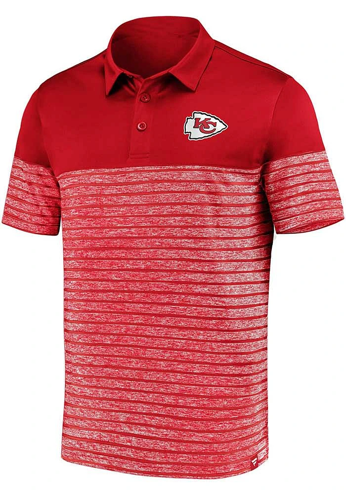 Kansas City Chiefs Mens Red Shadow Short Sleeve Polo
