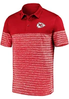 Kansas City Chiefs Mens Red Shadow Short Sleeve Polo