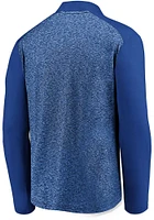 St Louis Blues Mens Blue Iconic Clutch Long Sleeve Qtr Zip Pullover