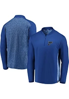 St Louis Blues Mens Blue Iconic Clutch Long Sleeve Qtr Zip Pullover