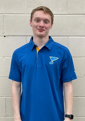 St Louis Blues Mens Navy Blue Locker Room Short Sleeve Polo
