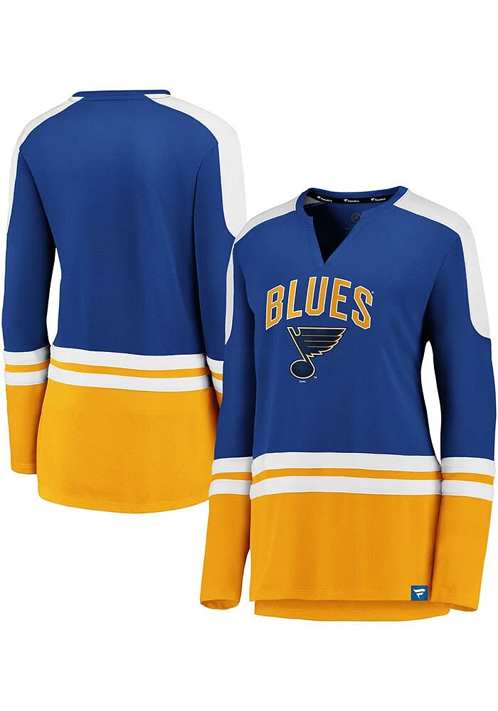 St Louis Blues Womens Blue Slapshot LS Tee