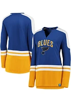 St Louis Blues Womens Blue Slapshot LS Tee