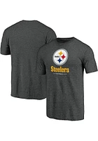 Pittsburgh Steelers Charcoal Sport Drop Short Sleeve Fashion T Shirt