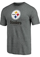 Pittsburgh Steelers Grey Sport Drop Short Sleeve Fashion T Shirt
