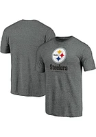 Pittsburgh Steelers Grey Sport Drop Short Sleeve Fashion T Shirt