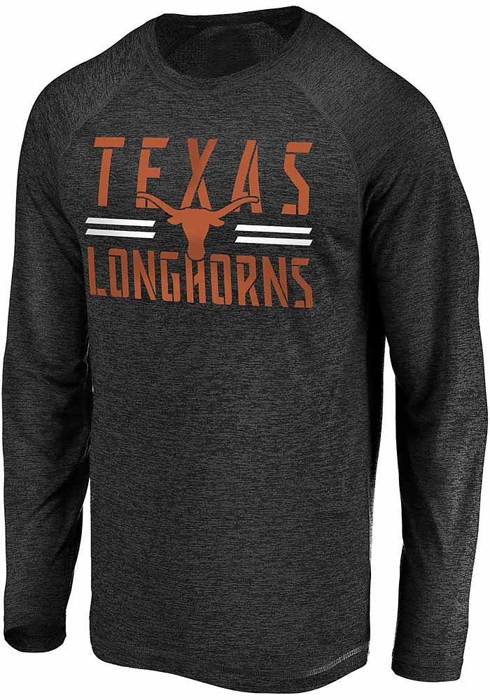 Texas Longhorns Black Double Square Long Sleeve T-Shirt