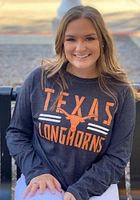 Texas Longhorns Black Double Square Long Sleeve T-Shirt