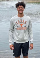 Texas Longhorns Mens Grey Standard Division Long Sleeve Crew Sweatshirt