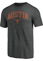 Texas Longhorns Charcoal Arched City Short Sleeve Fashion T Shirt