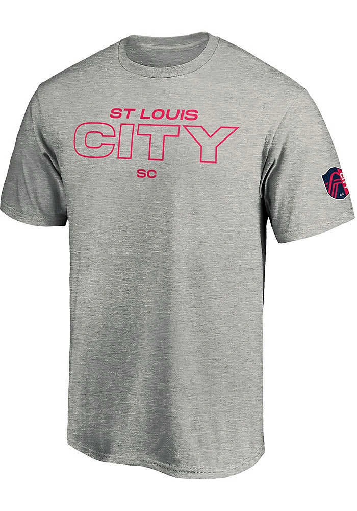 St Louis City SC Grey Short Sleeve T Shirt