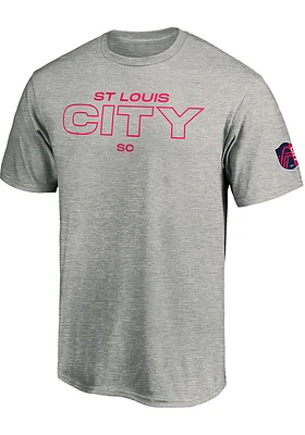 St Louis City SC Grey Short Sleeve T Shirt