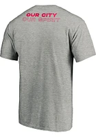 St Louis City SC Grey Crest and Motto Short Sleeve T Shirt