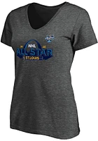 St Louis Blues Womens Charcoal NHL All Star Game 2020 Event St. Short Sleeve T-Shirt