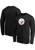 Pittsburgh Steelers Black Team Logo Long Sleeve T Shirt