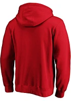 Kansas City Chiefs Mens Red Primary Team Logo Long Sleeve Hoodie