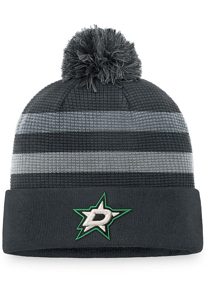 Dallas Stars Charcoal Home Ice Cuff Pom Beanie Mens Knit Hat