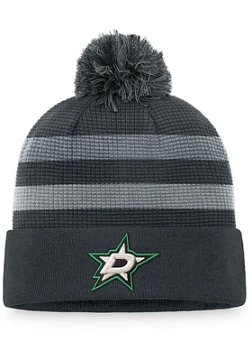 Dallas Stars Charcoal Home Ice Cuff Pom Beanie Mens Knit Hat
