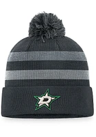 Dallas Stars Charcoal Home Ice Cuff Pom Beanie Mens Knit Hat