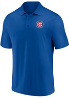 Chicago Cubs Mens Blue Team Poly Polo Short Sleeve