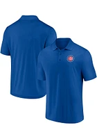 Chicago Cubs Mens Blue Team Poly Polo Short Sleeve