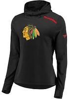 Chicago Blackhawks Womens Black Transitional Hooded Sweatshirt