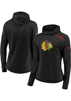 Chicago Blackhawks Womens Black Transitional Hooded Sweatshirt