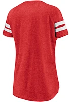 Chicago Blackhawks Womens Red Slanted Pride Short Sleeve T-Shirt