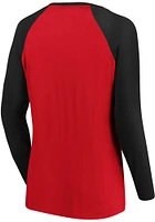 Chicago Blackhawks Womens Red Break Out LS Tee