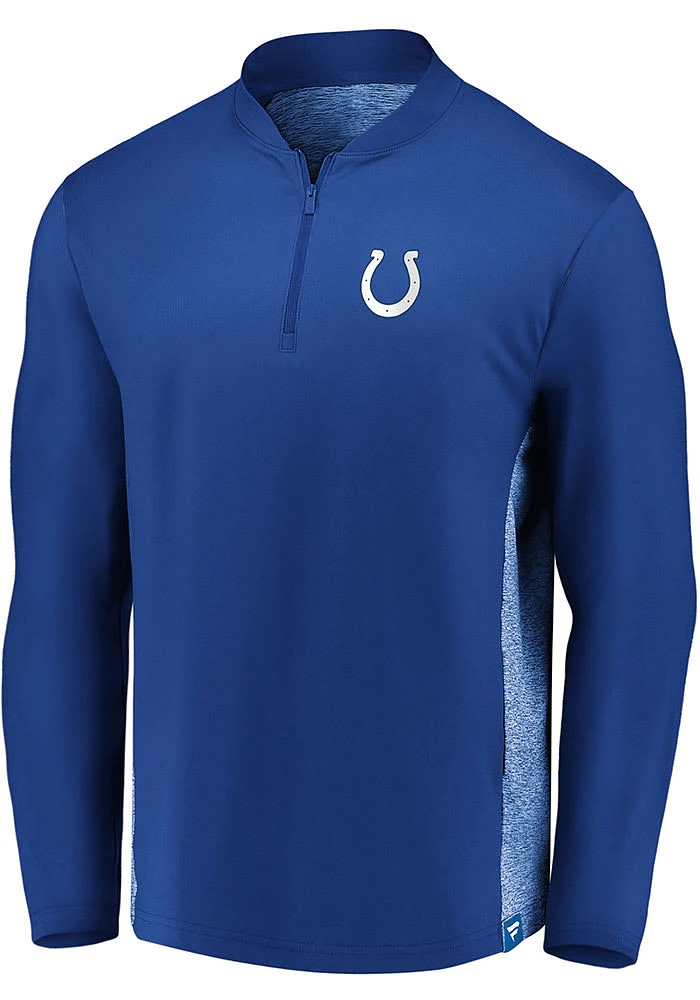 Indianapolis Colts Mens Blue Iconic Clutch Long Sleeve Qtr Zip Pullover