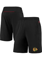 Chicago Blackhawks Mens Black Travel Training Shorts