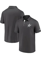 Dallas Stars Mens Charcoal Authentic Pro Short Sleeve Polo