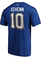 Brayden Schenn St Louis Blues Blue Authentic Stack Short Sleeve Player T Shirt