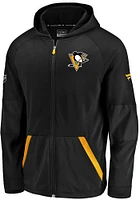Pittsburgh Penguins Mens Black Rinkside Long Sleeve Zip
