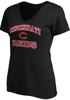 Cincinnati Reds Womens Black Essential Short Sleeve T-Shirt