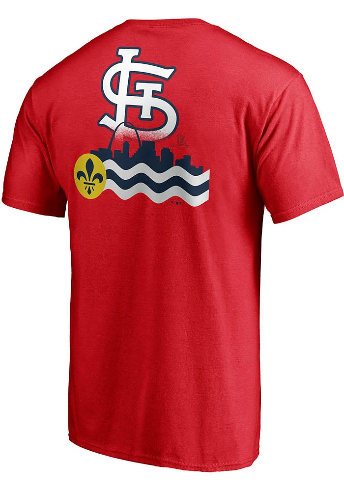 St Louis Cardinals Red Flag City Short Sleeve T Shirt
