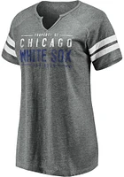 Chicago White Sox Womens Grey Raglan Short Sleeve T-Shirt