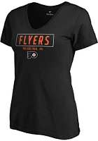 Philadelphia Flyers Womens Black Tone Short Sleeve T-Shirt