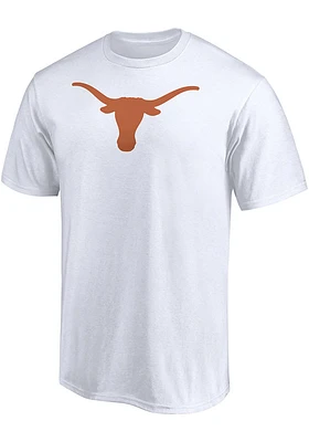Texas Longhorns White Primary Logo Short Sleeve T Shirt