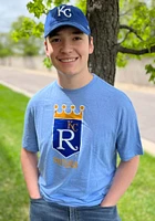 Kansas City Royals Light Blue Coop Logo Short Sleeve Fashion T Shirt