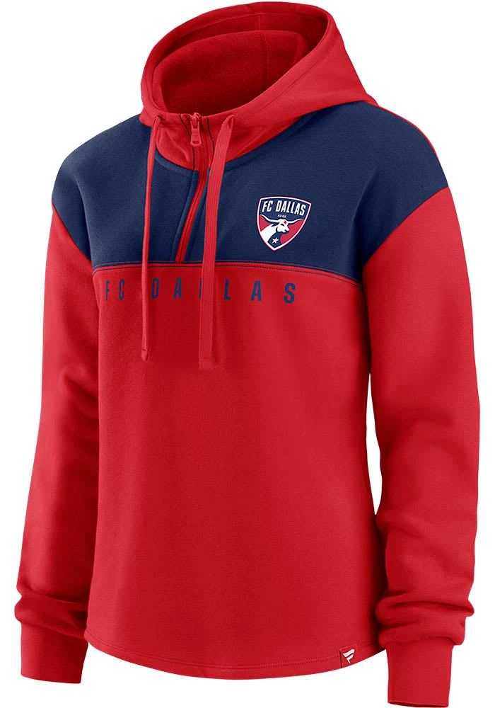 FC Dallas Womens Red Iconic Hooded Sweatshirt