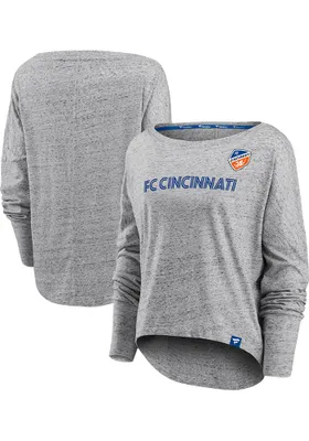 FC Cincinnati Womens Grey Iconic LS Tee