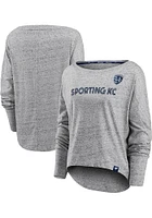 Sporting Kansas City Womens Grey Iconic LS Tee